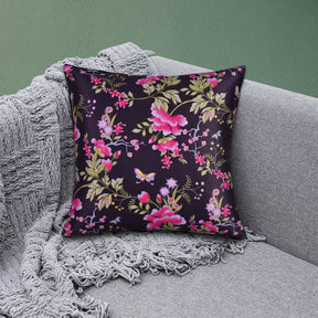 Floral printed throw pillow cover from CC-9702-A-4, 20x20 inches, featuring vibrant floral design on soft fabric.