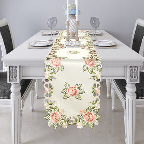 Table Runner with European Embroidery - The Bryton Collection - Decozen