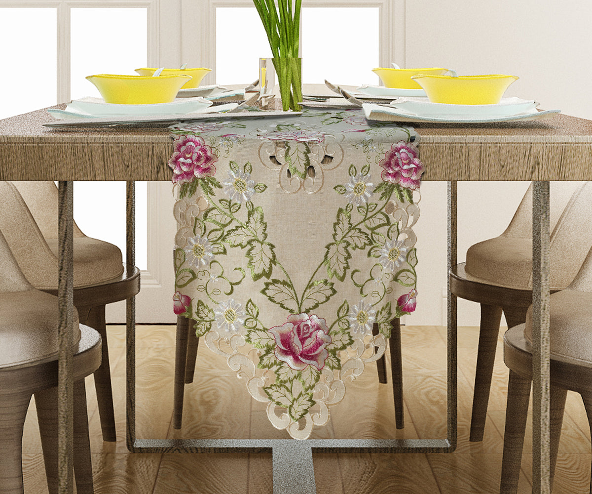 Round Linen Placemat Doilies - Set of 4