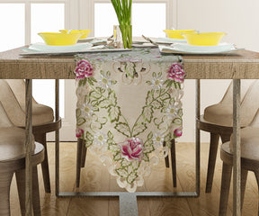 Table Runner with European Embroidery