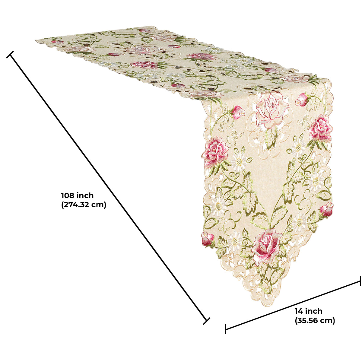 Table Runner with European Embroidery