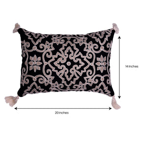 Black and Beige Throw Pillow Covers - Set of 2 and 4, 18 x 18 inches - Decozen