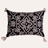 Set of 4 black and beige throw pillow covers, 18x18 inches, designed for decorative cushions by CU6219-35.