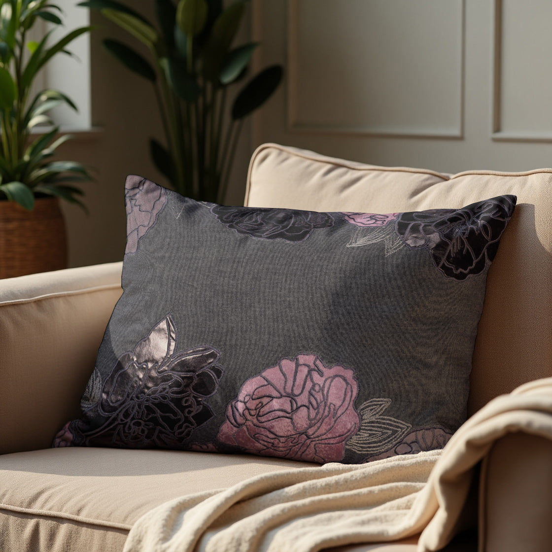 Gray Throw Pillow Covers - Set of 2 and 4, 14 x 20 inches