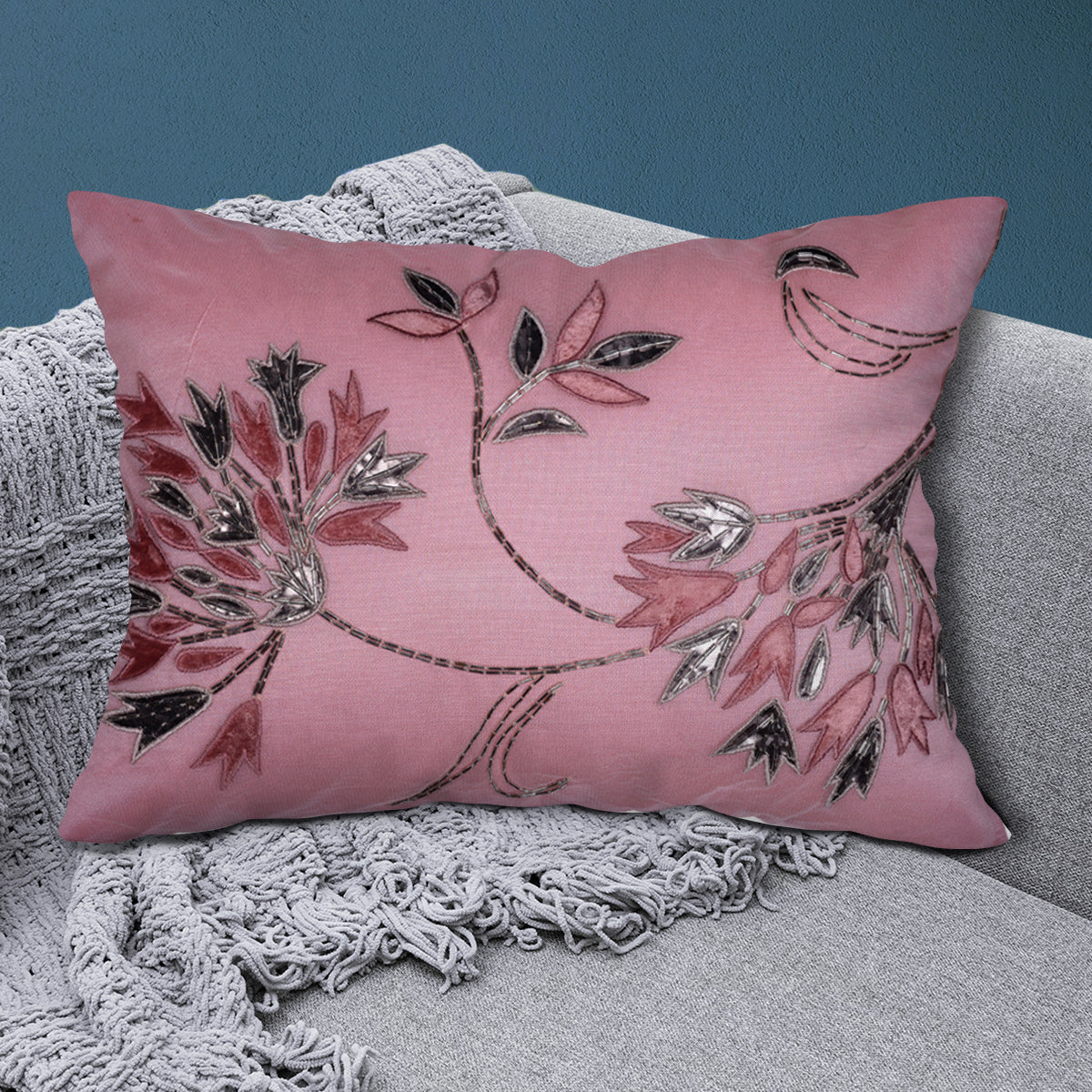 Pink Throw Pillow Covers - Set of 2 and 4, 14 x 20 inches - Decozen