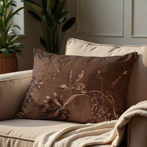 Set of 2 and 4 brown throw pillow covers, 14 x 20 inches, from CU6509-35-4, perfect for living room or bedroom decor.