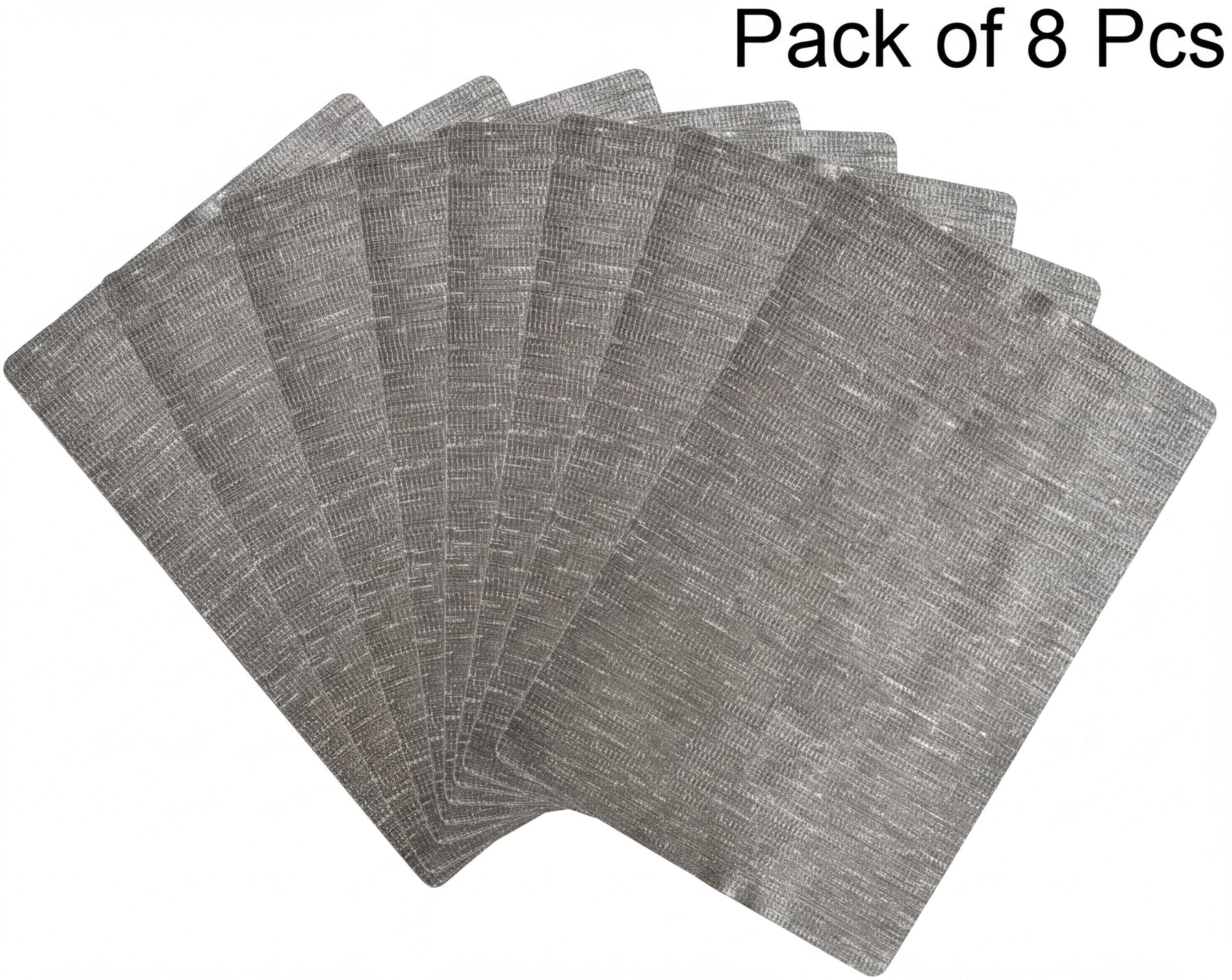 Set of 4 or 8 woven PVC placemats in gold and brown, durable TB08962 PVC placemats for dining table decoration.