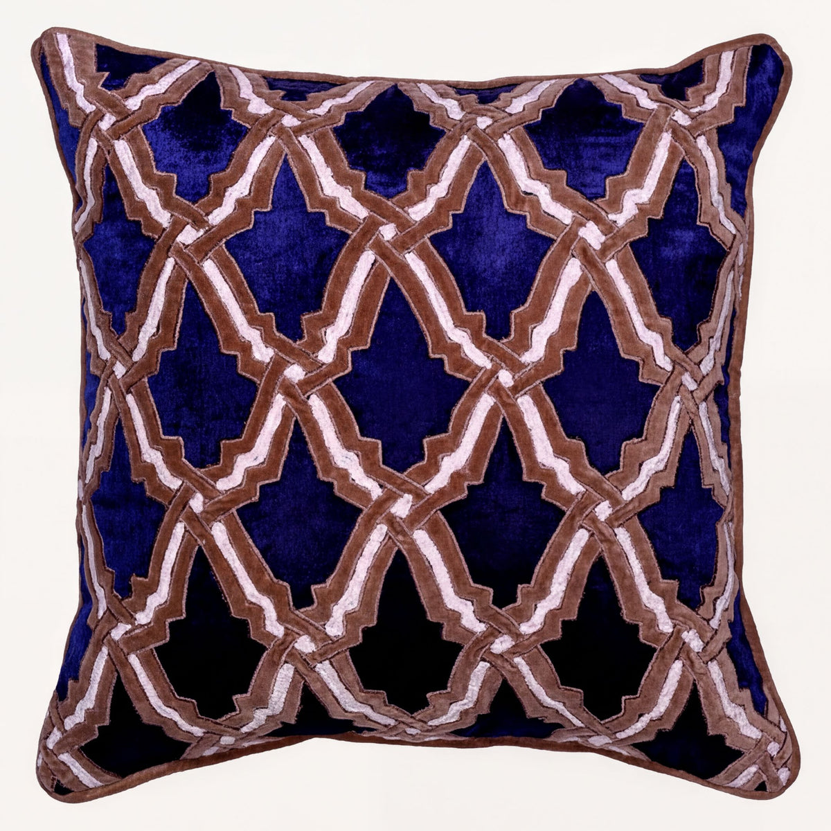 Set of 2 and 4 navy blue throw pillow covers, 18x18 inches, made by CU6047-45, showcasing soft fabric and stylish design.