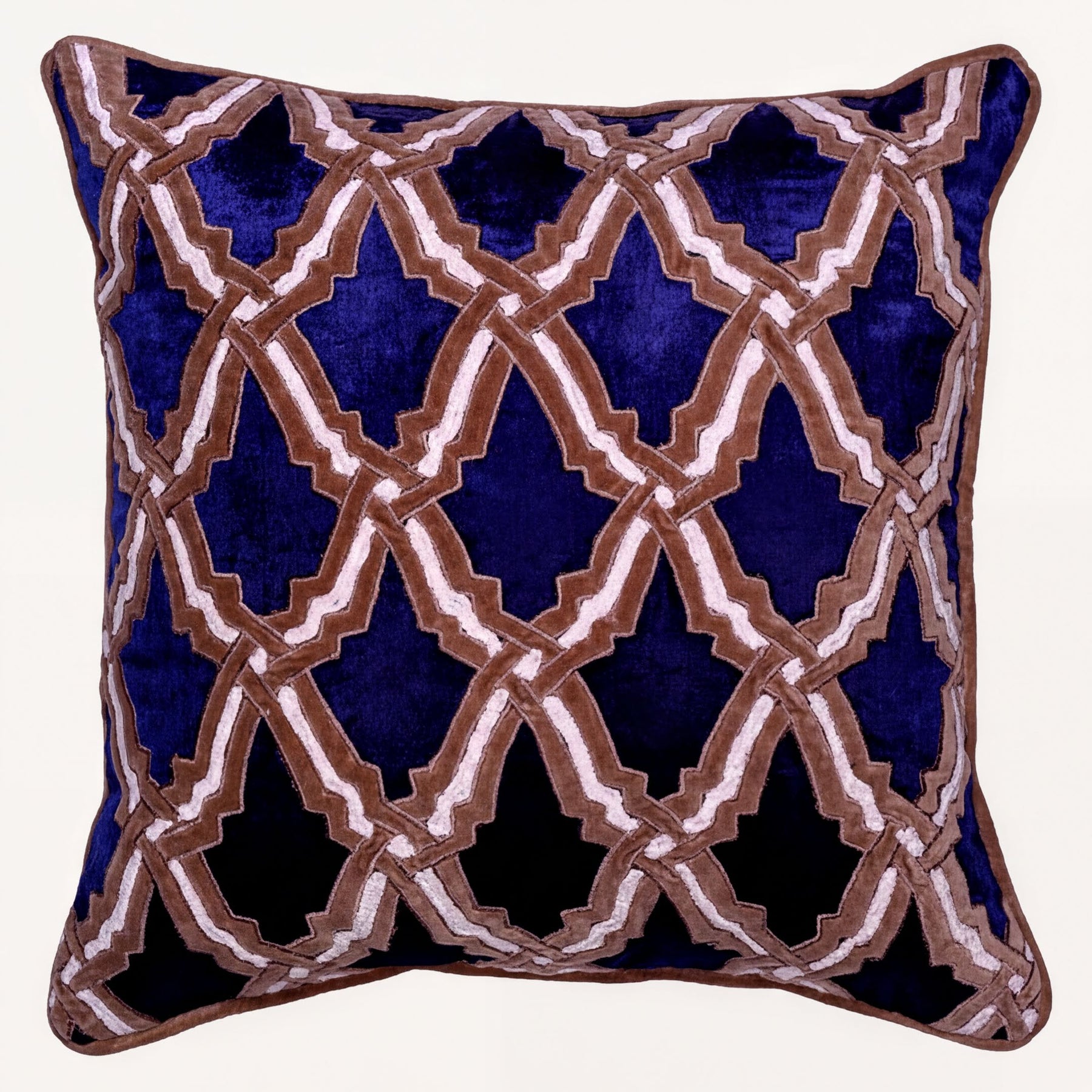Set of 2 and 4 navy blue throw pillow covers, 18x18 inches, made by CU6047-45, showcasing soft fabric and stylish design.