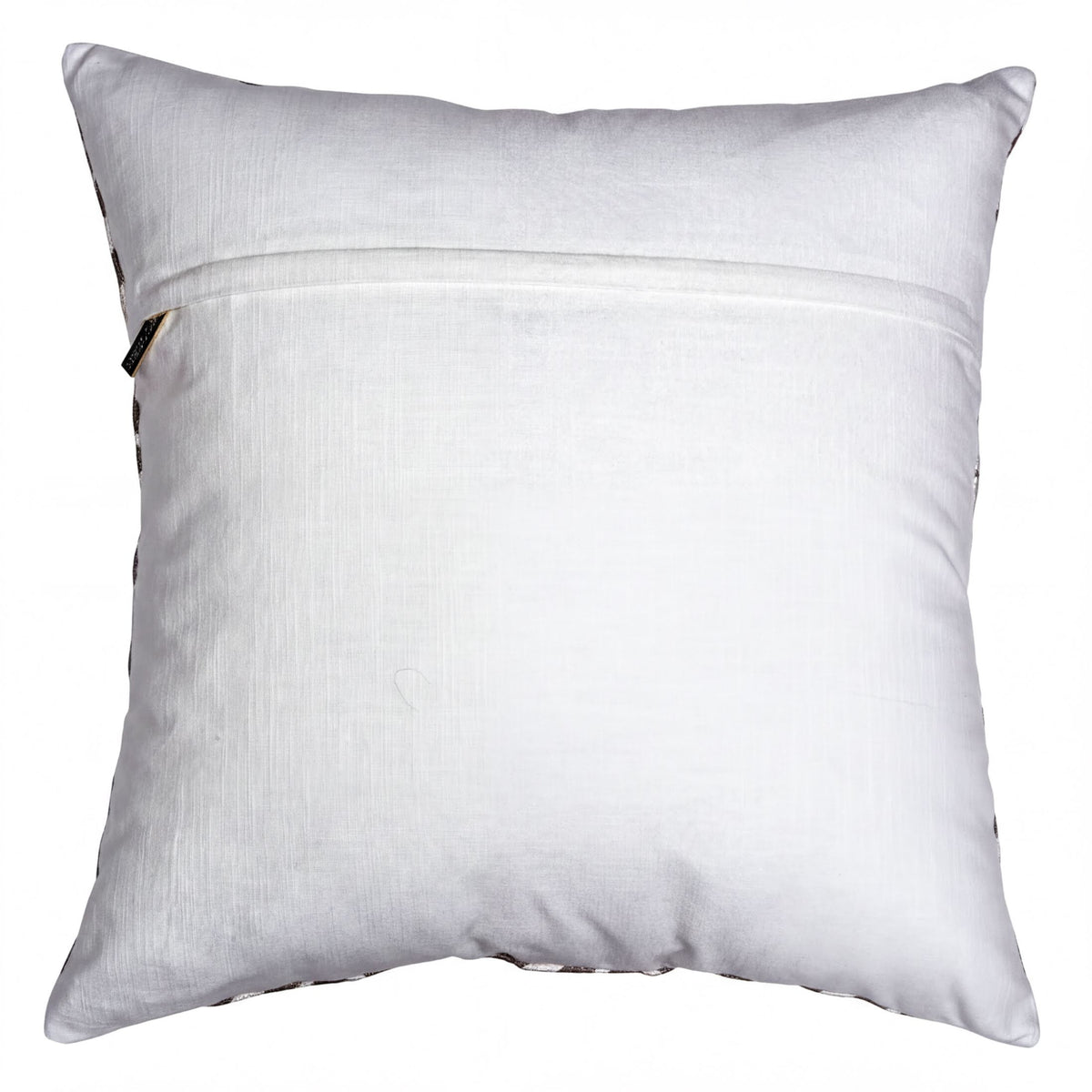 Beige and brown throw pillow cover by #016, 20x20 inches, soft fabric, ideal for sofa or bed decor.