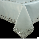 Elegant table cover from The Creola Collection with European embroidery, designed by FL3412-TC for stylish table toppers.
