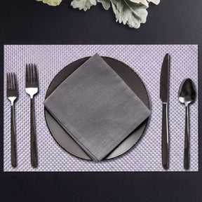 Set of four PVC placemats for dining table by 44339, durable and easy to clean, with a smooth surface for protecting your table.