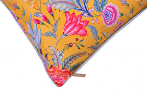 Floral printed throw pillow cover in 20x20 inches, decorative home accent by CC-9695-A-4, featuring vibrant floral design.