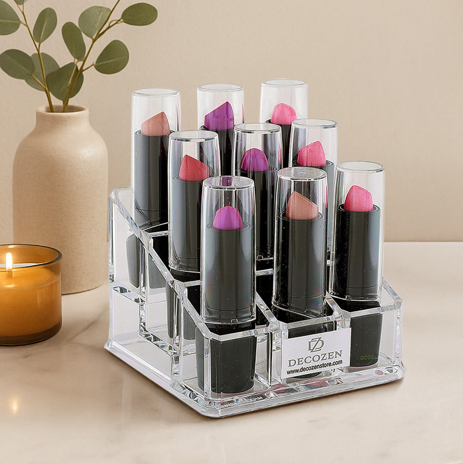 Clear Makeup Organizers - 9 slots - Decozen