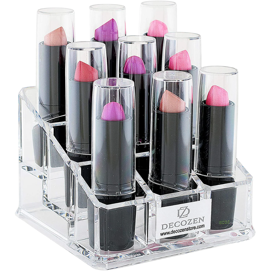 Clear Makeup Organizers - 9 slots - Decozen
