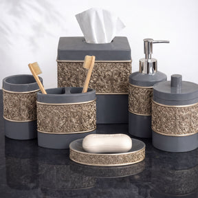 Elegant modern bathroom décor accessories set of 6 by AH8315 from the Fionola Collection, featuring sleek bath accessories in a stylish design.