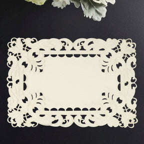 Set of six linen placemats with elegant European embroidery from The Damarcus Collection, perfect for stylish dining tables.