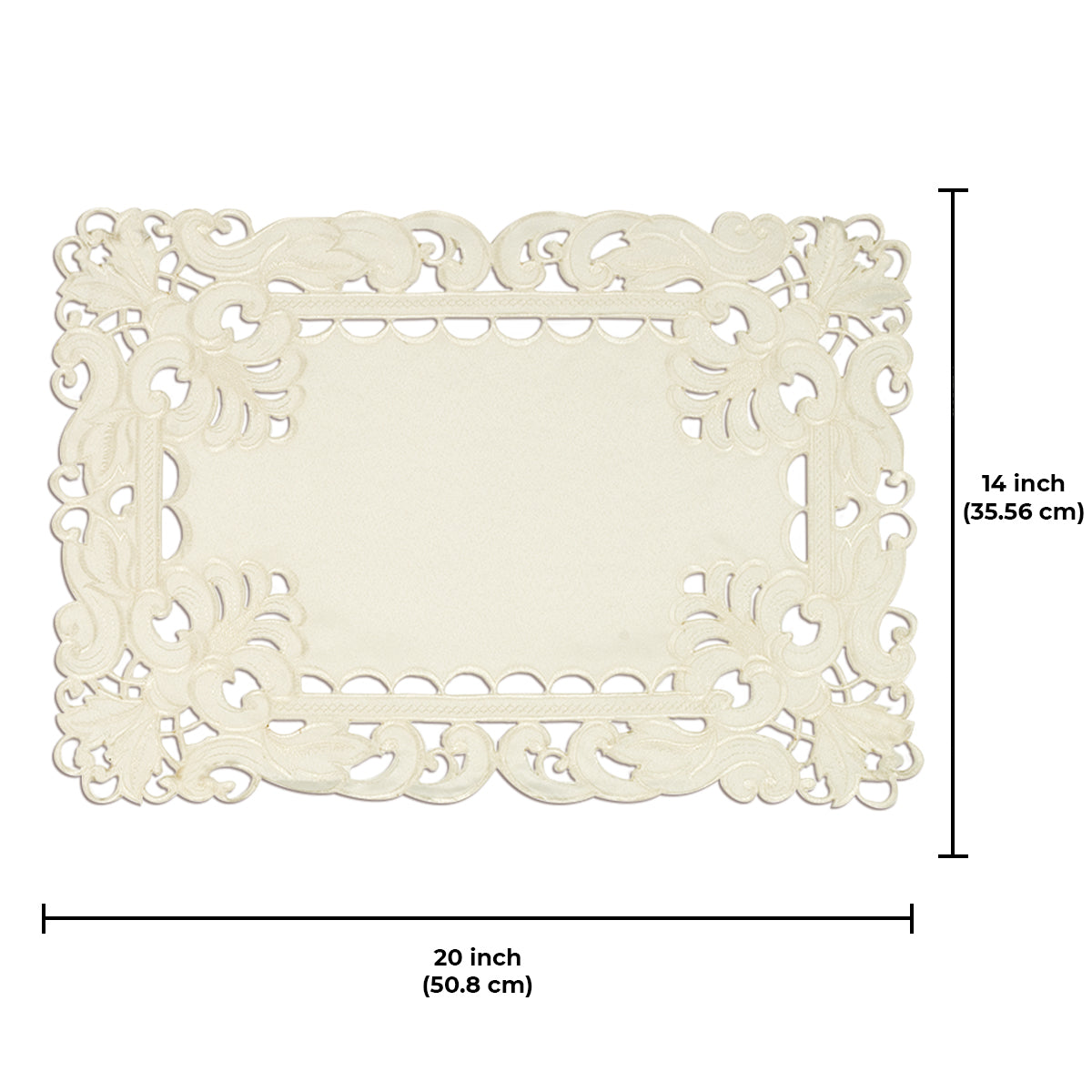 Set of six linen placemats with intricate European embroidery from The Damarcus Collection, stylish table decor by F308-PM.
