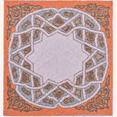 Set of one Edmonia beaded embroidered placemat with intricate designs, ideal for elegant table settings.