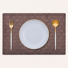 Set of 4 and 6 PVC placemats from 618EVA-7-3-4, showcasing colorful, durable PVC table protectors for dining.