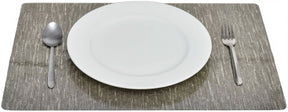 Set of 4 or 8 woven PVC placemats in gold and brown, durable TB08962 PVC placemats for dining table decoration.