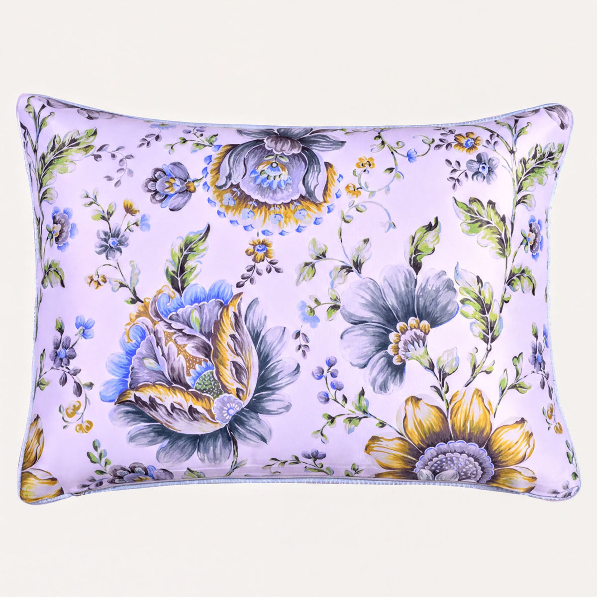 Floral printed throw pillow cover from CC-9699-4, 14x20 inches, featuring vibrant floral design on fabric.