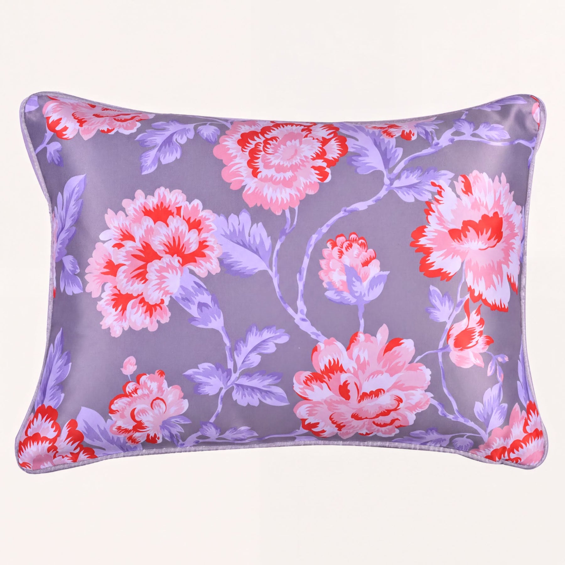 Floral printed throw pillow cover by CC-9694-4, 14x20 inches, featuring vibrant floral pattern on soft fabric for home decor.