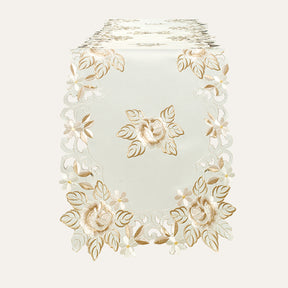 Table Runner with European Embroidery - The Dayse Collection - Decozen