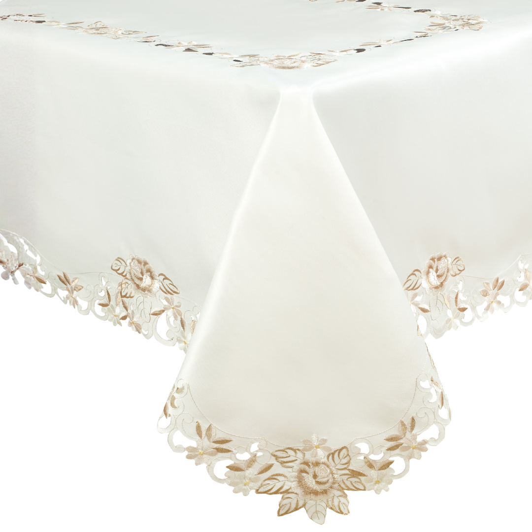 Table Toppers with European Embroidery - The Dayse Collection - Decozen
