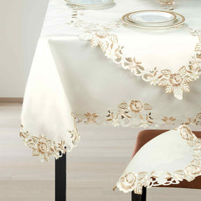 Table Toppers with European Embroidery - The Dayse Collection - Decozen