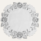 Ivory Round Linen Placemat Doilies - The Alois Collection - Decozen
