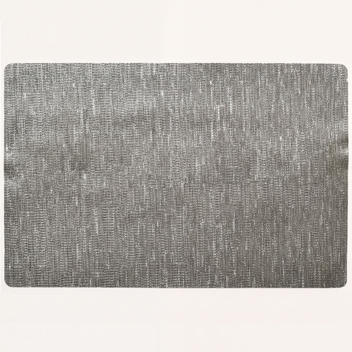 Set of 4 and 8 woven PVC placemats in gold and brown with a textured design, perfect for protecting tabletops.