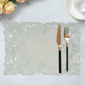 Set of six linen placemats with European embroidery from The Corda Collection, stylish table decor by FL3155-PM.