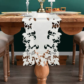 Table Runner with European Embroidery - The Darvin Collection - Decozen