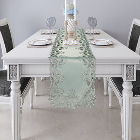 Table Runner with European Embroidery - The Creola Collection - Decozen