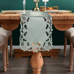 Table Runner with European Embroidery - The Creola Collection - Decozen