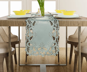 Table Runner with European Embroidery - The Creola Collection - Decozen