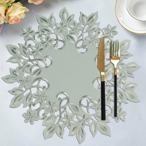 Round Linen Placemat Doilies - Set of 4