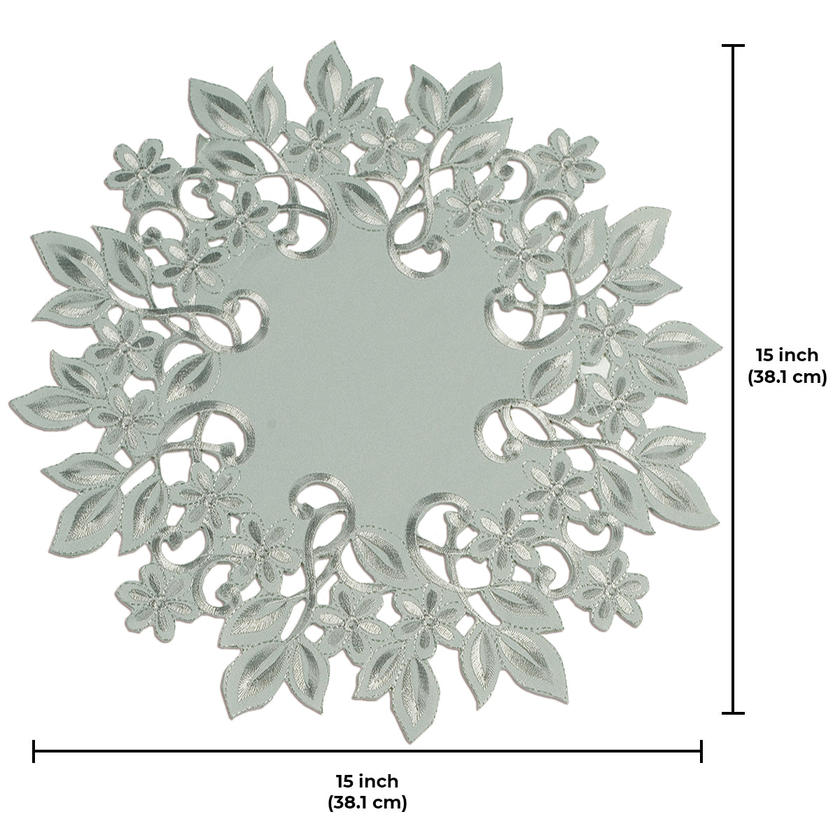 Round Linen Placemat Doilies - Set of 4