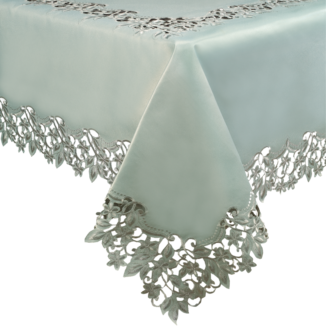 Table Toppers with European Embroidery - The Alvina Collection - Decozen