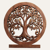Tree of Life Sculpture – Large Handcrafted Wooden Sculpture | Acacia Wood Art Décor