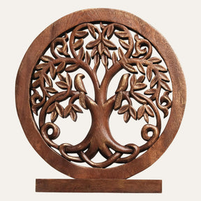Maple Grove – Hand Carved Tree of Life Wooden Sculpture(Large), Handmade Farmhouse Décor, Gift for Mom