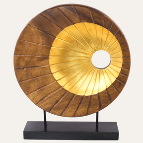 Hand-carved wooden sculpture by LAY003, Nature Form, artistic wooden décor accent for home decoration.