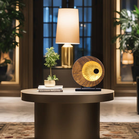 Hand-carved wooden sculpture by LAY003, Nature Form, serving as an artistic accent for home decor in warm wood tones.