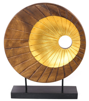 Hand-carved wooden sculpture by LAY003, artistic Nature Form decor piece, ideal for home decor accents with natural wood finish.