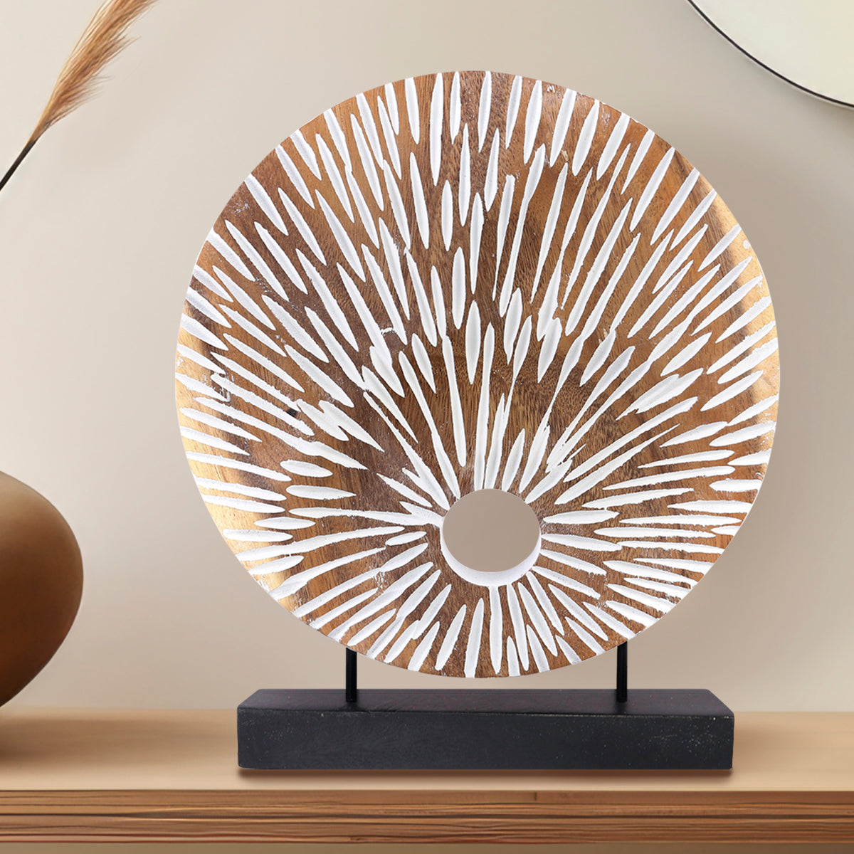 Artisan Spirit – Handmade Wooden Sculpture, Artistic Decorative Home Decor - Decozen