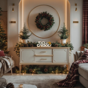 Tranquil Peace – Hand-Carved Wooden Sculpture, Symbol of Calm and Harmony