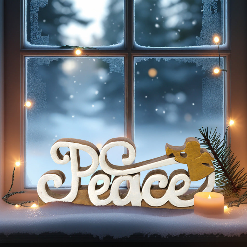 Tranquil Peace – Hand-Carved Wooden Sculpture, Symbol of Calm and Harmony