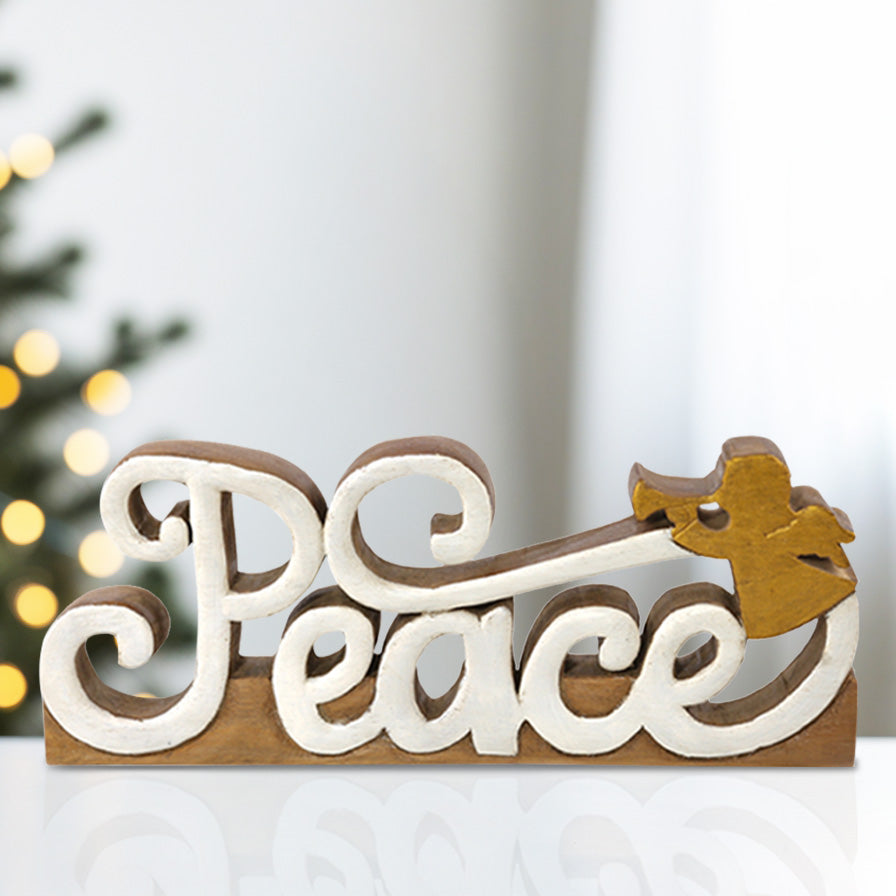 Tranquil Peace – Hand-Carved Wooden Sculpture, Symbol of Calm and Harmony