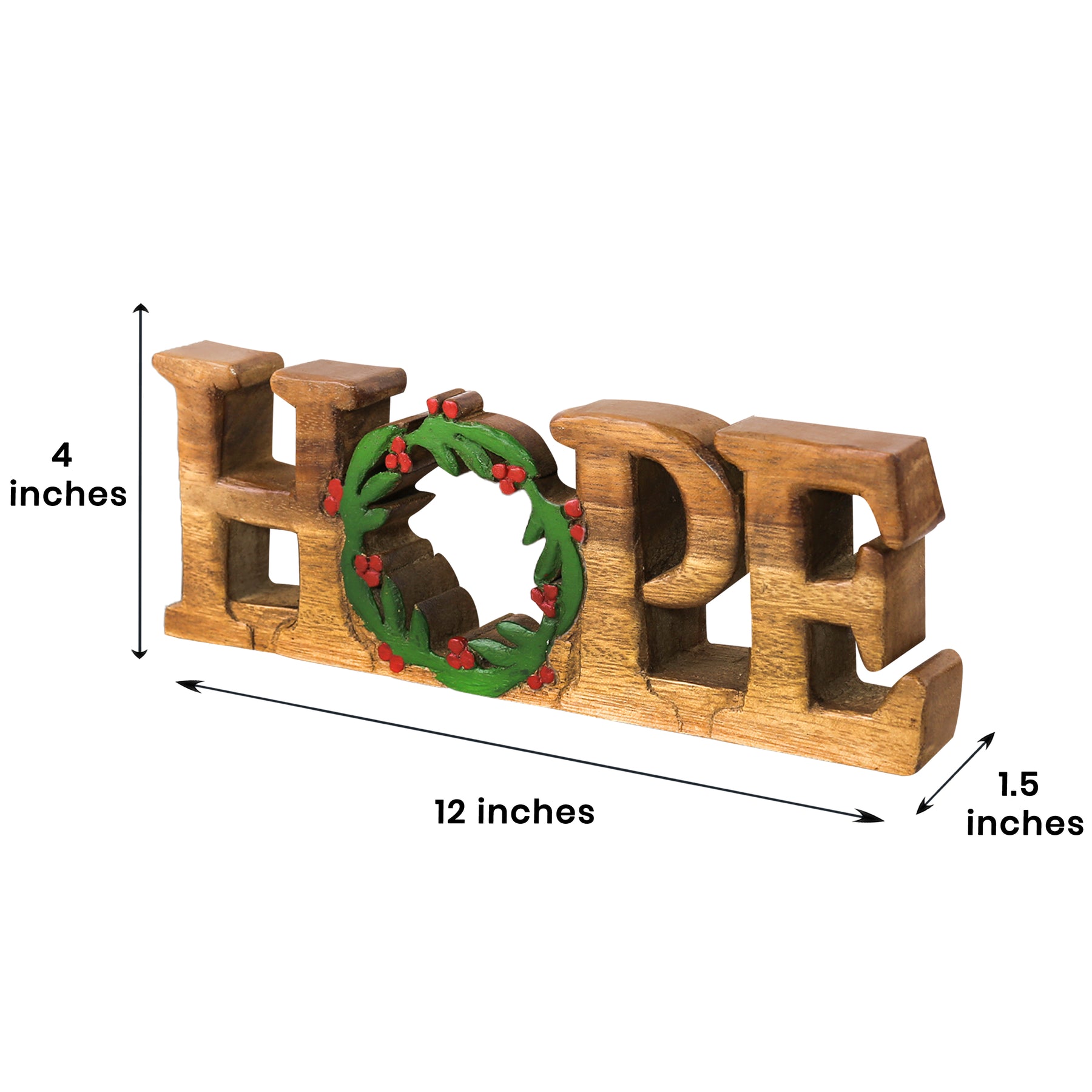 Endless Hope – Handmade Wooden Sculpture, Artistic Symbol of Faith and Light - Decozen